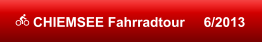  CHIEMSEE Fahrradtour     6/2013